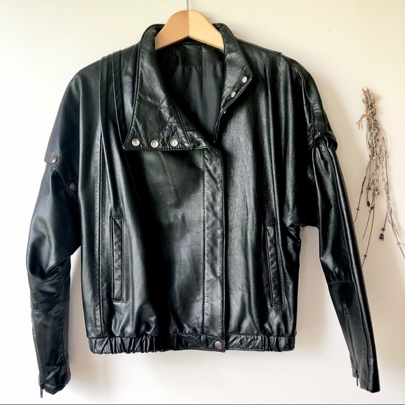 Vintage Jackets & Blazers - Vintage | Authentic Leather 70’s Biker Jacket